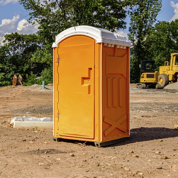 how often are the portable restrooms cleaned and serviced during a rental period in Olga WA